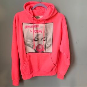 Marilyn Monroe bright pink hoodie
